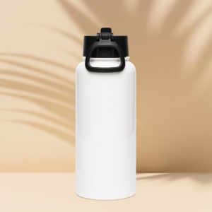 Bouteille d'eau en acier inoxydable avec paille (Sunflower
