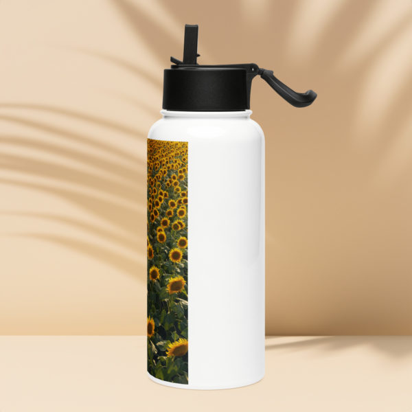 Bouteille d'eau en acier inoxydable avec paille (Sunflower – Image 3