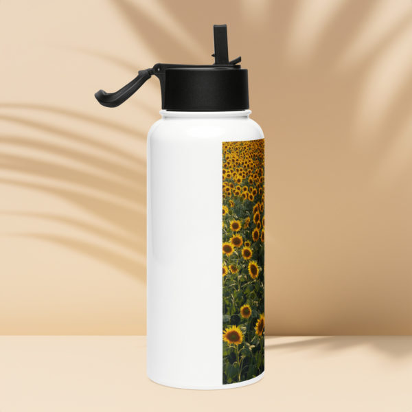 Bouteille d'eau en acier inoxydable avec paille (Sunflower – Image 2